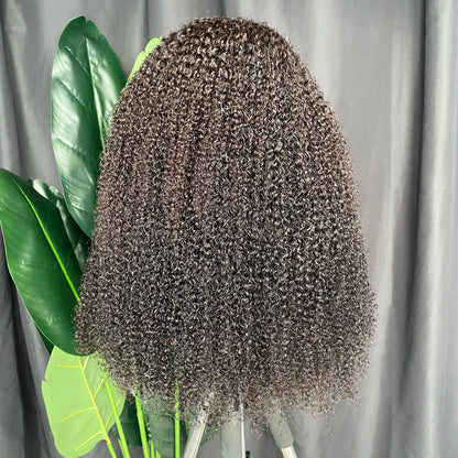 Wholesale Brazilian Indian Raw Remy Virgin Human Hair Natural Color Kinky Curly 5x5 HD Lace Glueless Wig