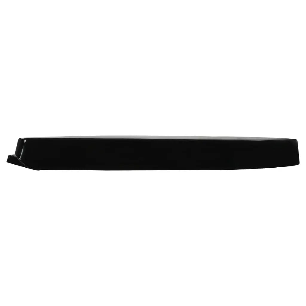 W2B VidaXL Quick-Release Elongated Toilet Seat Cover Soft-Close Design with UF Plastic Black for Bathroom