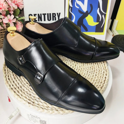 Point Toe Plus Size Casual Oxford Slip on Wedding Formal Men Monk Strap Dress Shoes