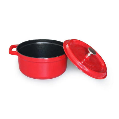 Enameled Cast Iron Dutch Oven 5QT Round Nonstick Pot with Lid, Stovetop & Oven Safe Cookware for Home Restaurant