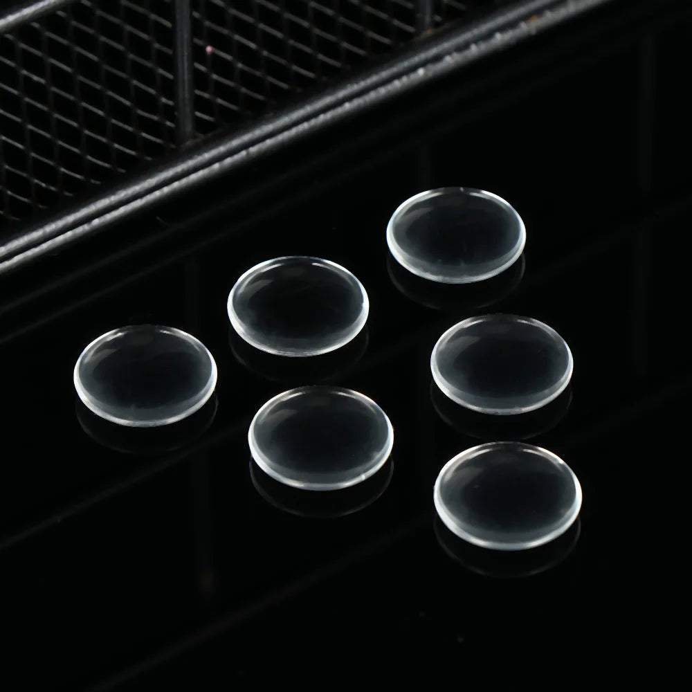 50Pcs 14mm Round Glass Eye Chips Transparent Doll Eye Patch DIY Scrapbooking Crafts Doll Eyeballs Accessories