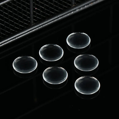 50Pcs 14mm Round Glass Eye Chips Transparent Doll Eye Patch DIY Scrapbooking Crafts Doll Eyeballs Accessories