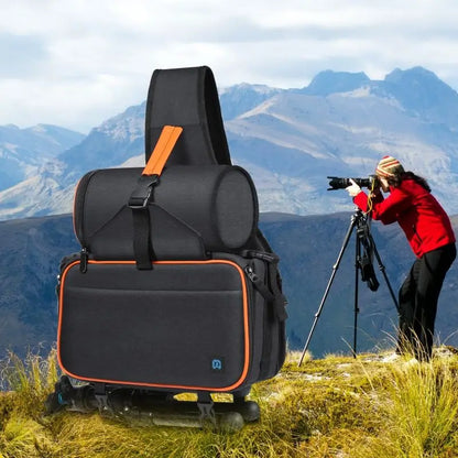 Top Fashion PULUZ Triangle Style SLR Camera Bag Sling Waterproof Backpack Shoulder Messenger Bags with Removable Lens Bag