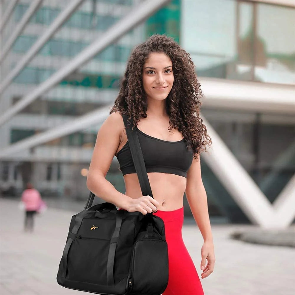 Folding Travel Duffel Bag Ladies Shoes Travel Bags With Shoe Compartment Tote Sports Bag for Women Customized logo