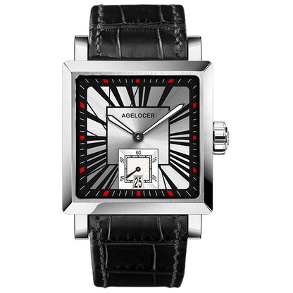 AGELOCER Original Codex Watch Men's Luxury square Business Formal Automatic Mechanical Watch Birthday Gift for Men