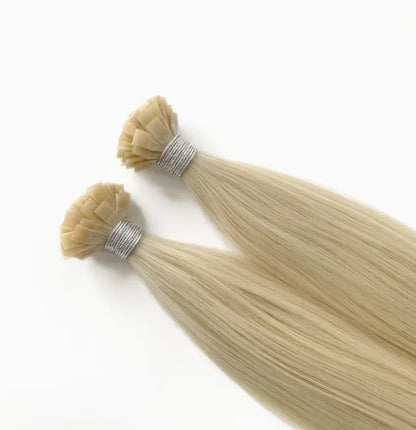 Italienische Keratin-Doppelstrang-Blond-K-Tip-Extensions, vietnamesisches, unbehandeltes, natives Haar, flache Tressen, Echthaarverlängerung