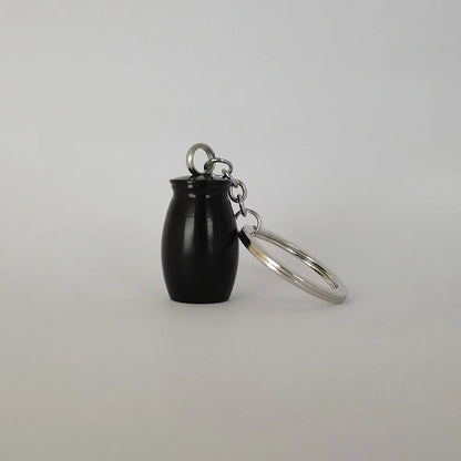 Moon Star Pendant Mini Cremation Engraved Urn Keychain Memorial Pet Human Ashes Funeral Keepsake Key Ring Jewelry for Men Women