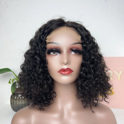 Wholesale Bob Wigs 5*5 Water Bob Wig Natural Virgin Hair Transparent Lace Wig Human Hair Glueless
