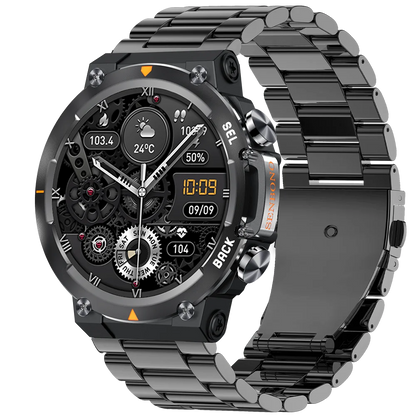 SENBONO MAX18 Outdoor Smartwatch 1.43-inch AMOLED Display Bluetooth Calling Fitness tracker Voice Assistant Men's Smartwatch