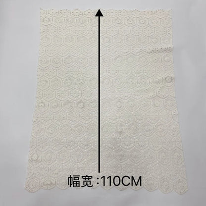 Full Lace Water Soluble Cotton Thread Embroidery Home Fabric Accessories for Clothing for Shoes Bags Fashionable Hollow Design