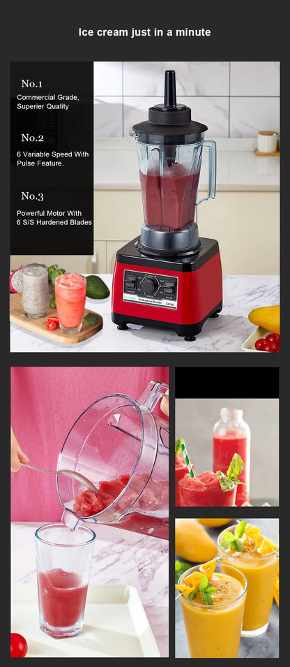 BioloMix【7 Years Warranty】BPA Free Heavy Duty Commercial Grade Blender Professional Mixer Juicer Ice Smoothies Peak 2200W