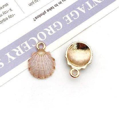 Hot Sale Natural Crafts Alloy Ocean Starfish Conch Seashell Enamel for DIY Nautical Jewelry Making Home Decoration