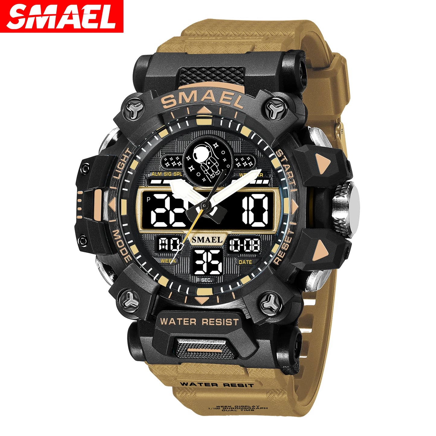 NEW Style SMAEL 8078 Electronic Watches Men's Student Watch Outdoor Sports Luminous Multi-function Quartz Digital Watch Relojes