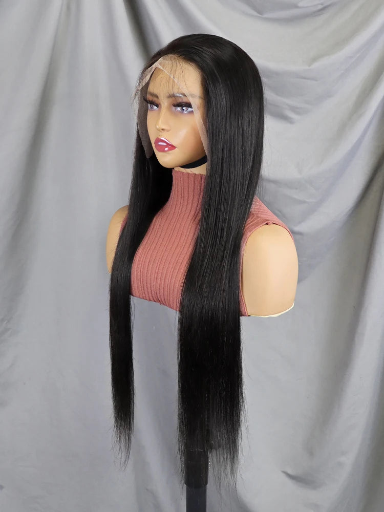 Raw 13x4 Straight Indian Hair Wigs Human Hair Full Transparent Lace Front Wigs for Black Women