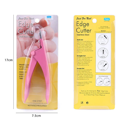 Professional Fake Nail Cutter Nail Cipper Tips Cutter U Type Acrylic Fake Nail Edge Trimmer Stainless Steel Nail Manicure Tools
