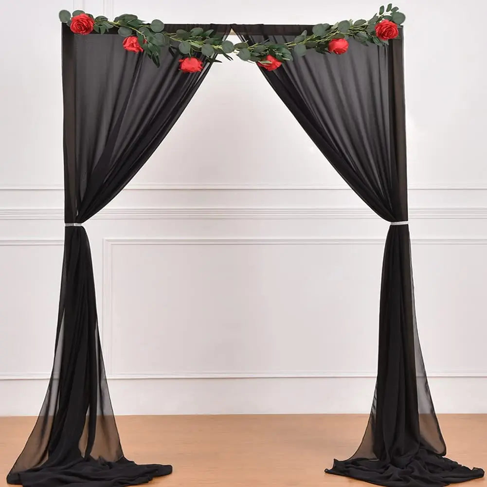 70X500cm Rust Chiffon Wedding Arch Draping Fabric Terracotta Solid Drapery Ceremony Reception Backdrop Curtain Party Swag Decor