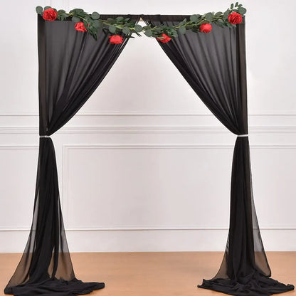 70X500cm Rust Chiffon Wedding Arch Draping Fabric Terracotta Solid Drapery Ceremony Reception Backdrop Curtain Party Swag Decor