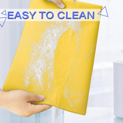 60/40cm Oversized Food Grade Silicone Waterproof Placemat Heat Insulation Anti-Skidding Washable Table Mat For Kitchen Dinner