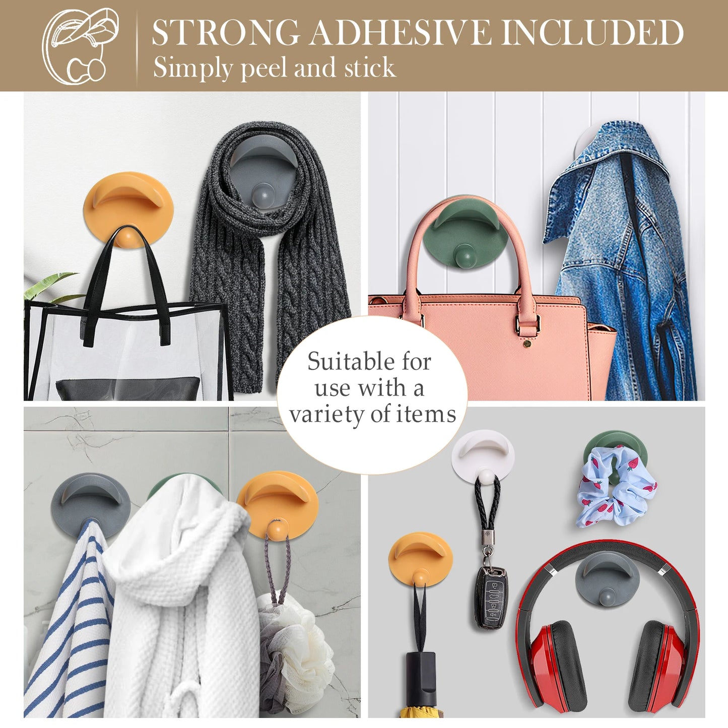 New Arrival Kitchen Home Duckbill Design Hanging Hooks 2 Pcs Creative Multi-Purpose Utility Hooks