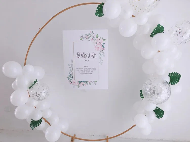 Party Wedding Decoration Backdrop Baby Shower Metal Grid Mesh Backdrop Flower Balloon Stand Circle Arch for Sale