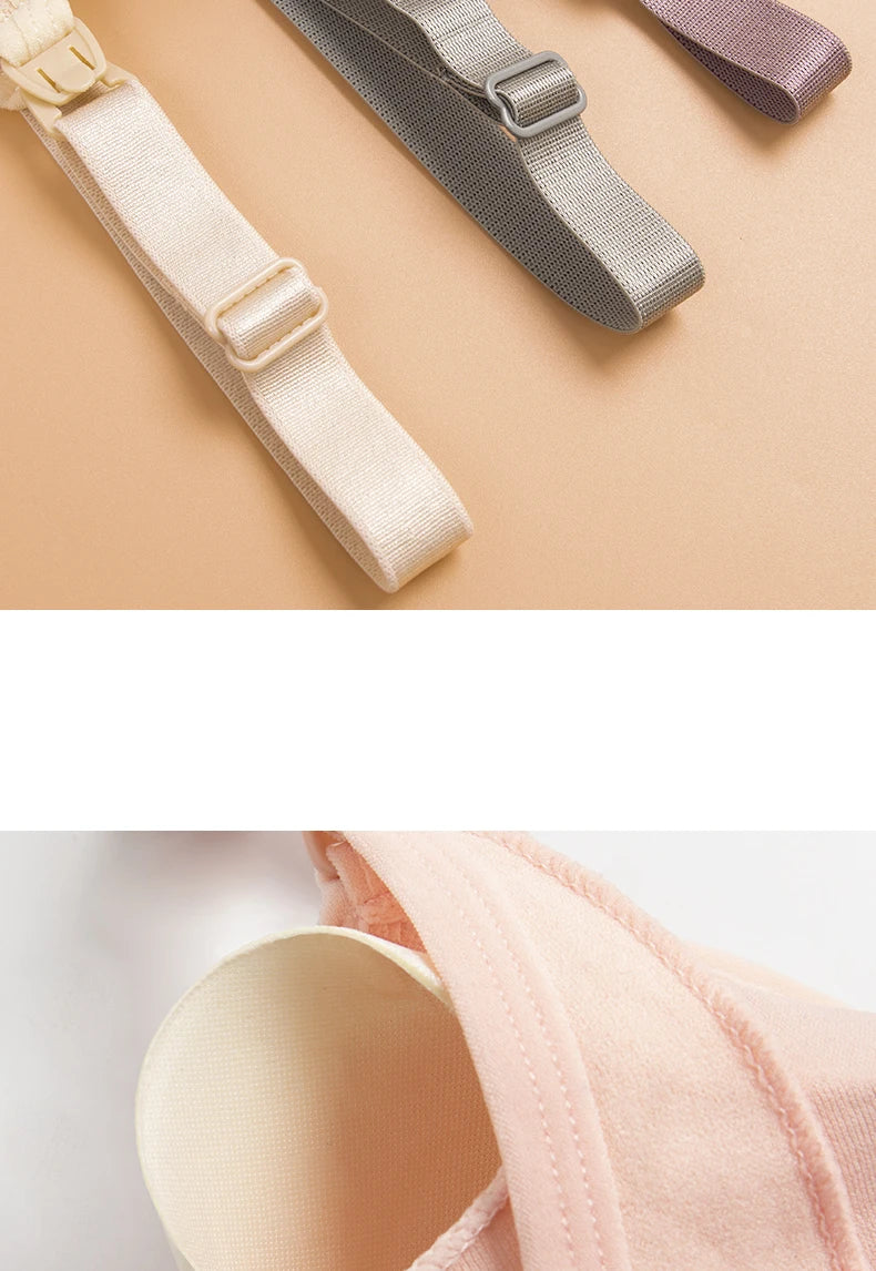 plus Size Seamless Nursing Bra for Women Breathable Maternity Push up Front Closure Underwear Adjustable Straps Wire-Free