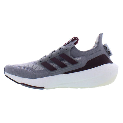 For Ultraboost 21 Unisex Fitness Sneakers Grey/Burgundy Color Spring and Summer Season Made in Vietnam | 100% Authentic