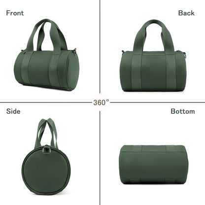 USA Warehouse Small Gym Bag  for Women Mini Duffel Bag for Travel  Workout Crossbody Bags Elastic Fabric Barrel Purse