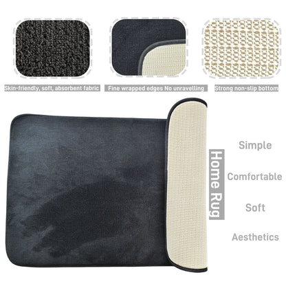 (Free Shipping for USA)Bathroom Rugs Non Slip Bath Rug Leaves Plush Microfiber Washable Area Mat for Bedroom Living Room