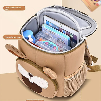 Lightweight Double Shoulder Backpack for Boys Sesame Cartoon Design Kindergarten New Year Gift Mini Diving Material School Bag
