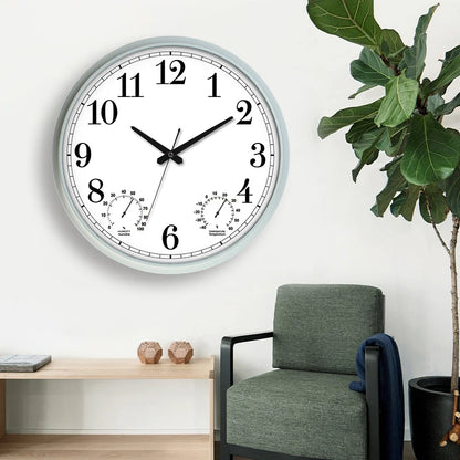 18-inch Retro Handmade Plastic Outdoor Rainproof Wall Clock Single Face Needle Display Quartz Analog Movement Radio
