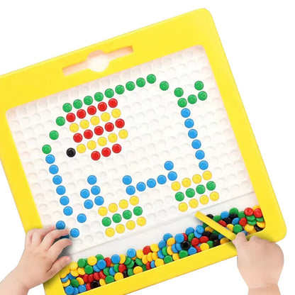 Intellectual Early Education Toys Baby Plastic Magnetism Pen Drawing Board Colored Magnetism Beads Learning Drawing Board