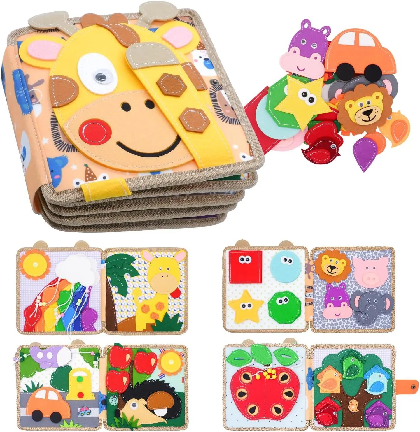 Wholesale Felt Book Early Education Cartoon Puzzle Baby Story Book Cross-border Multi-layer Three-dimensional Cloth Busy Book