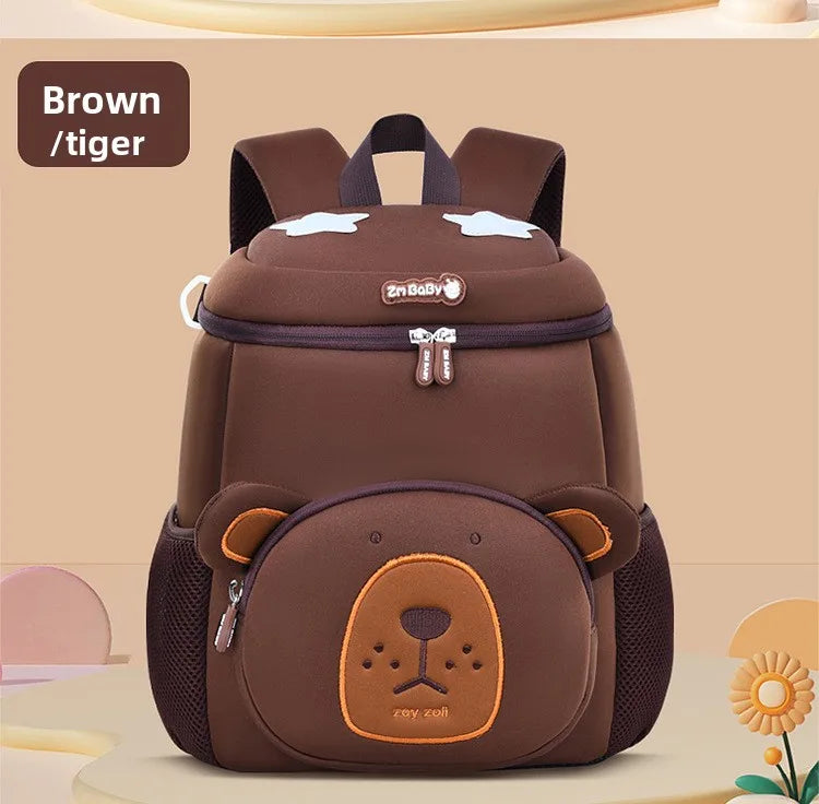 Lightweight Double Shoulder Backpack for Boys Sesame Cartoon Design Kindergarten New Year Gift Mini Diving Material School Bag