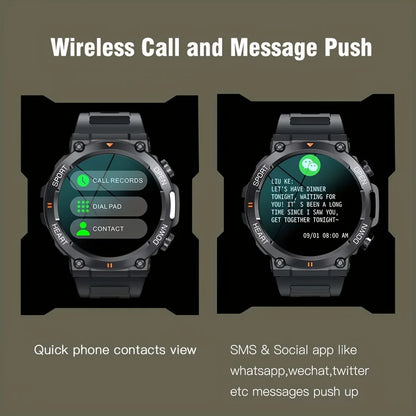 SENBONO Men Smart Watch Round Big Screen Wireless Dial Answer Call Fitness Tracker Outdoor Sports Smartwatch for IPhone Android
