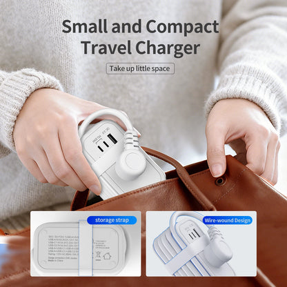 Hot Sale Electric PD 20W US 2 Outlets Flat Plug 1 USB Ports 2 Type-C OTP Protection Portable Tabletop Extension Power Strip