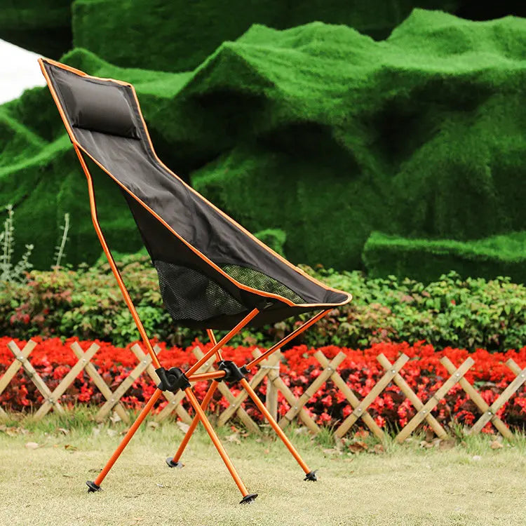 JW-040U Outdoor Foldable Camping Fishing Chairs Portable Lightweight Aluminum Alloy Moon Chair