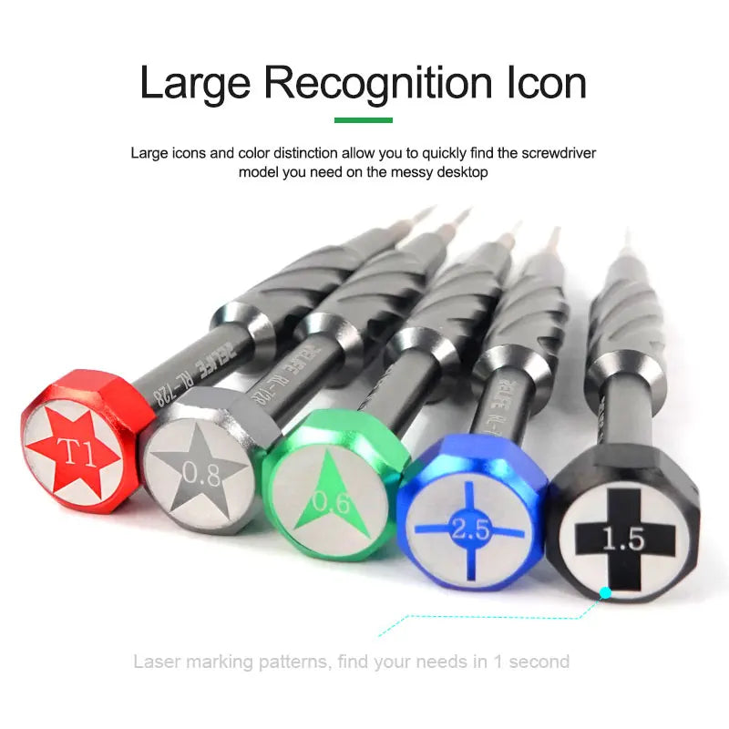 RELIFE RL-728 2D Sturdy Magnetic Screwdriver S2 Steel Screwdriver Precision Screwdriver