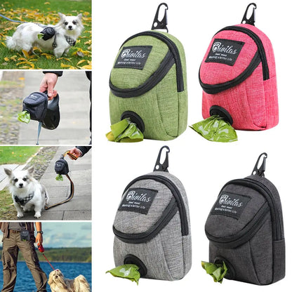 Pet Poop Bags Dispenser Dog Treat Pouch Portable Dog Training Bag Outdoor Travel Dog Poop Bag Durable Pet Accessories