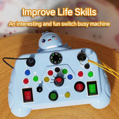 Unisex Kids Busy Machine Montessori Early Learning Puzzle Game 5-7 Years Age Switch Light Enlightenment Cognitive Intelligence