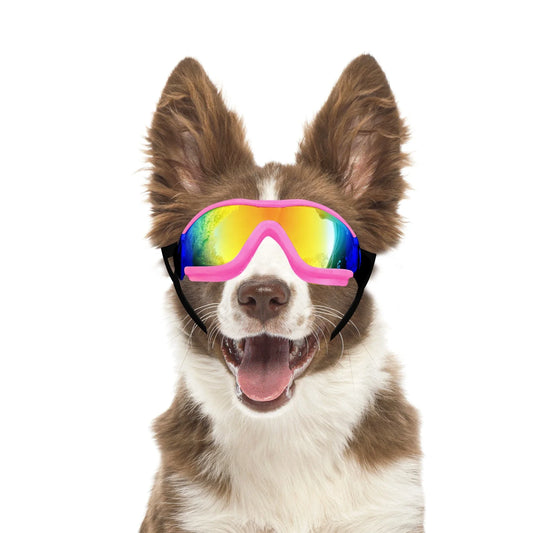 Pet Sunglasses Pet Glasses with Adjustable Straps for Pets Medium-large Dogs ( Pink )