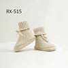 Factory Cute Soft Infant Baby Socks Organic Cotton Knitted Crochet Baby Shoes