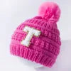 New European and American Fashion Wool Knitted Hat for Children Optional Letter Baby Warm Hat Baby Cap for Outdoor Scenes