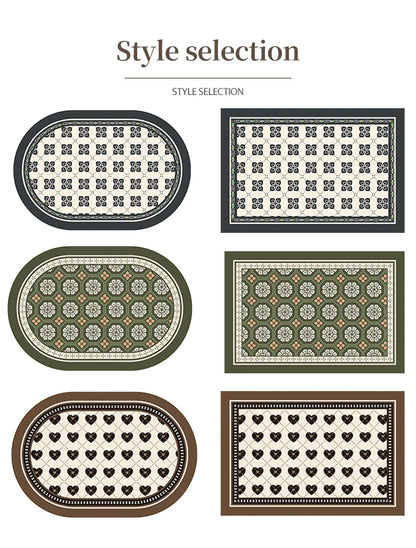 Custom Fast Water Drying Cushioned PET Friendly Bath Mat Super Absorbent Non-Slip Rubber Plaid Pattern Home Hotel Bathroom Use