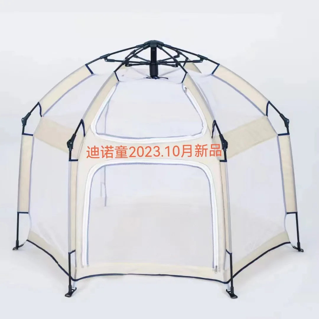 Portable Fully Enclosed Oxford Material Castle Play Tent for Kids Easy Automatic Setup for Camping Beach Outdoor Tours