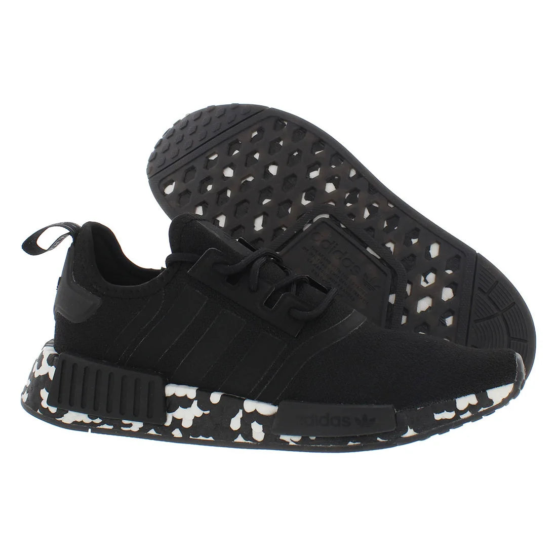For NMD_R1 Men's Knit Sneakers Core Black/Cloud White Spring and Summer | 100% Authentic Made in Vietnam Model MSS-GZ4306
