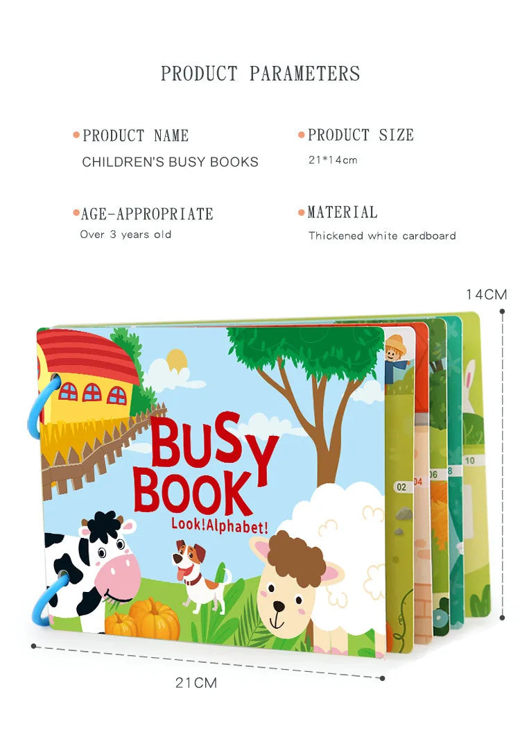 Montessori Educational Toys Preschool Kindergarten Learning Busy Book Sticker Activities for Kids Picture Books XH XHCP-241105