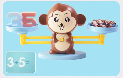 New Montessori Math Toy Monkey Digital Maths Balance Scale Toy Educational Balancing Scale Number Board Game Kids Learning Toys