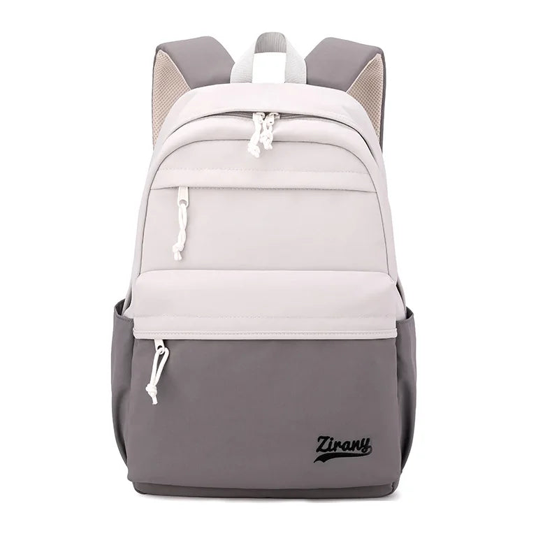 Most Popular High School Student Backpack Fashionable Waterproof Nylon Lining Simple Design Book Bags for Teens