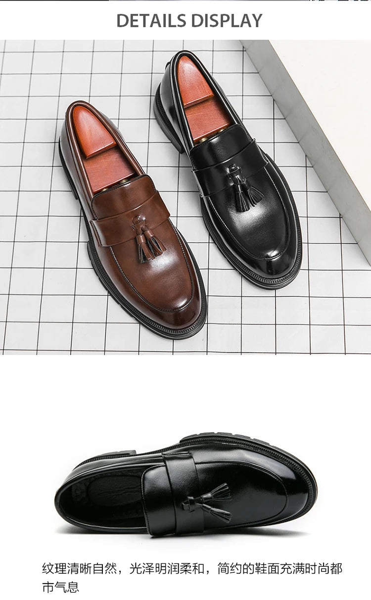 Classic Design Tassels Loafer Shoes Wholesale Durable Fashion Slip on Formal Business Wedding Dress Shoes for Men