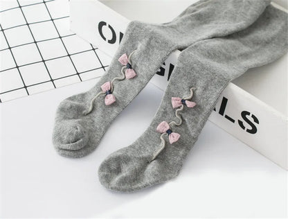 0-3Yrs Newborn baby girls pantyhose velvet ribbon bowknot design kids leggings for girls clothes toddler baby stocking children
